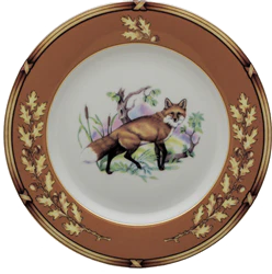 American Wildlife Fox Bread Plate