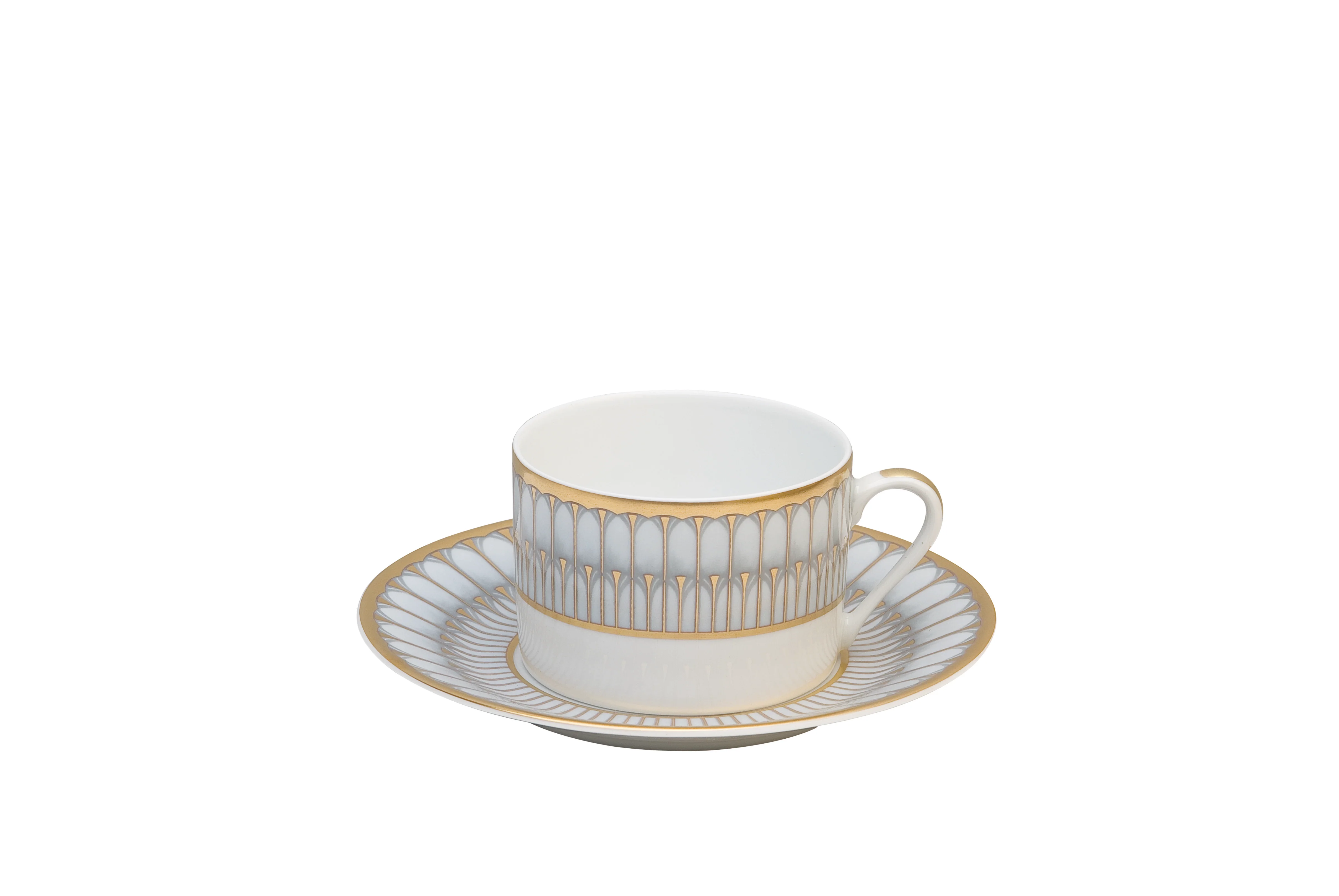 Arcades Grey Gold Tea Saucer