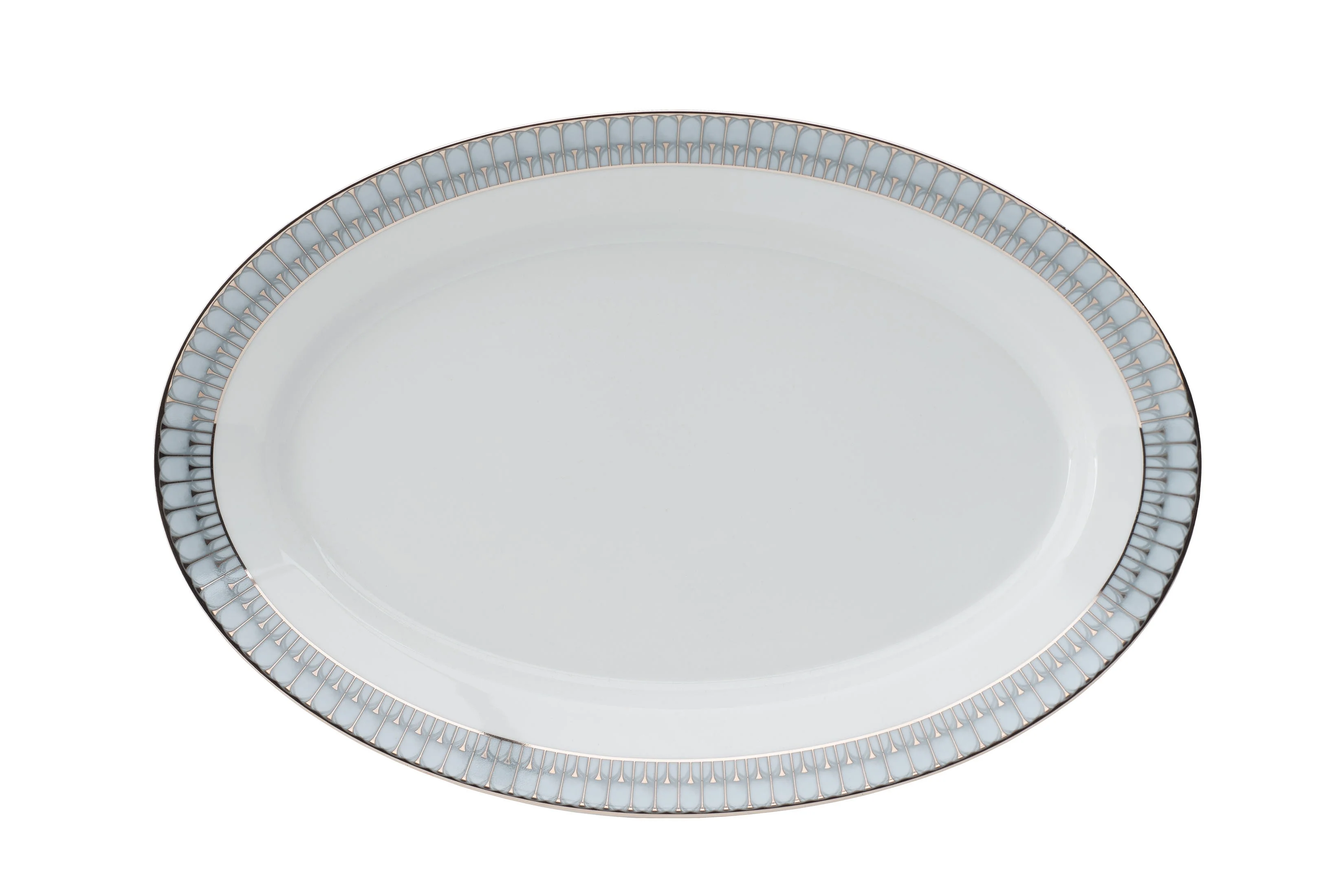 Arcades Grey Platinum Oval Platter