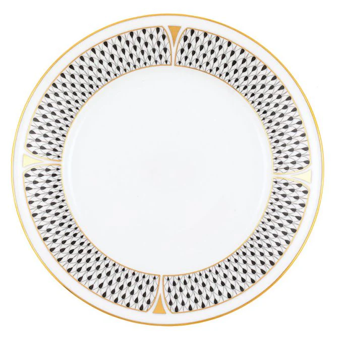 Art Deco Black Salad Plate