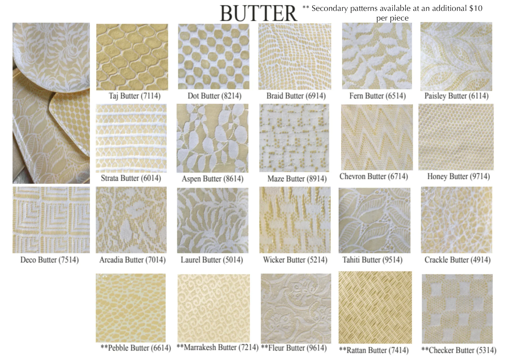 Butter Small Rectangular Stacking Tray