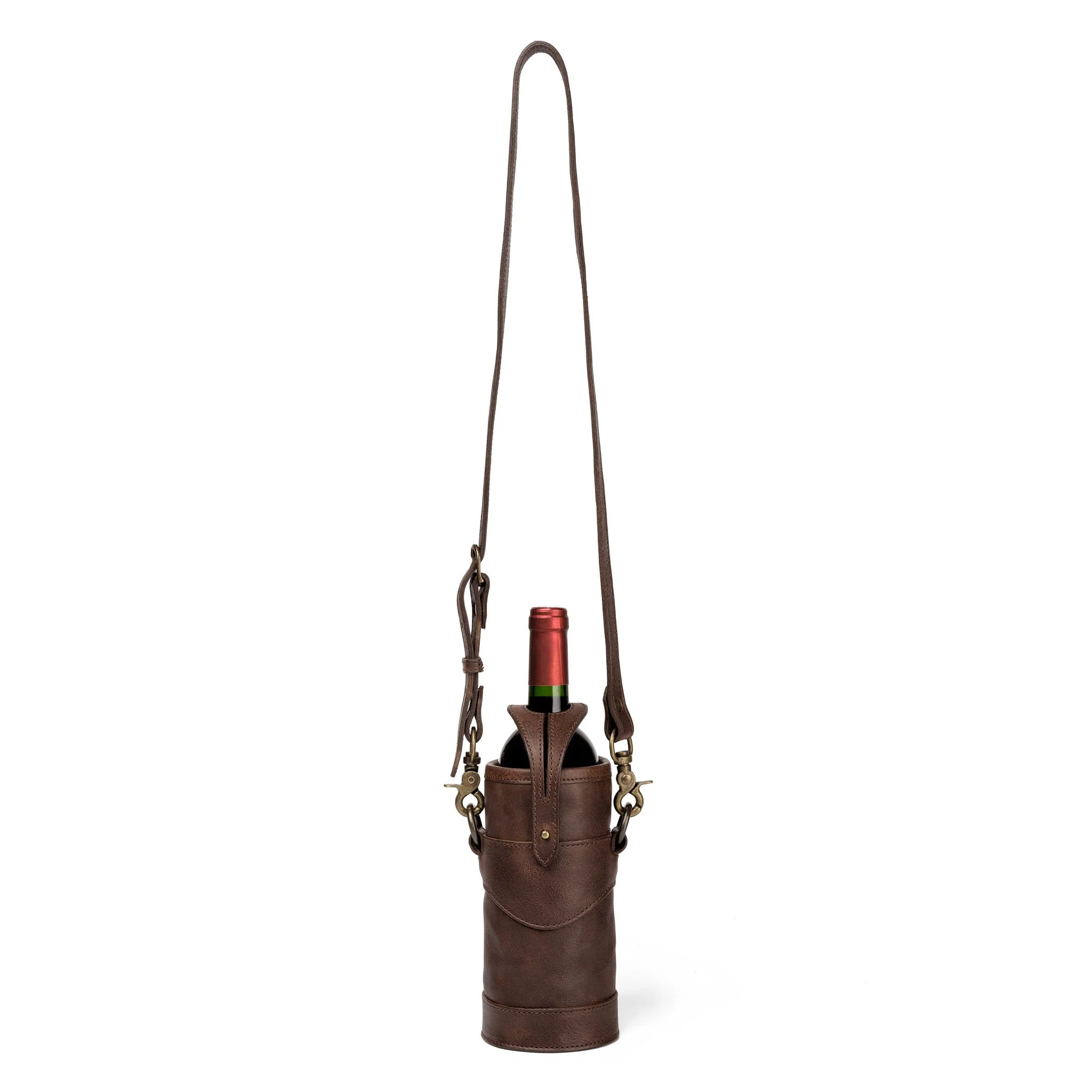 Campaign Leather Wine Tote - Image 5