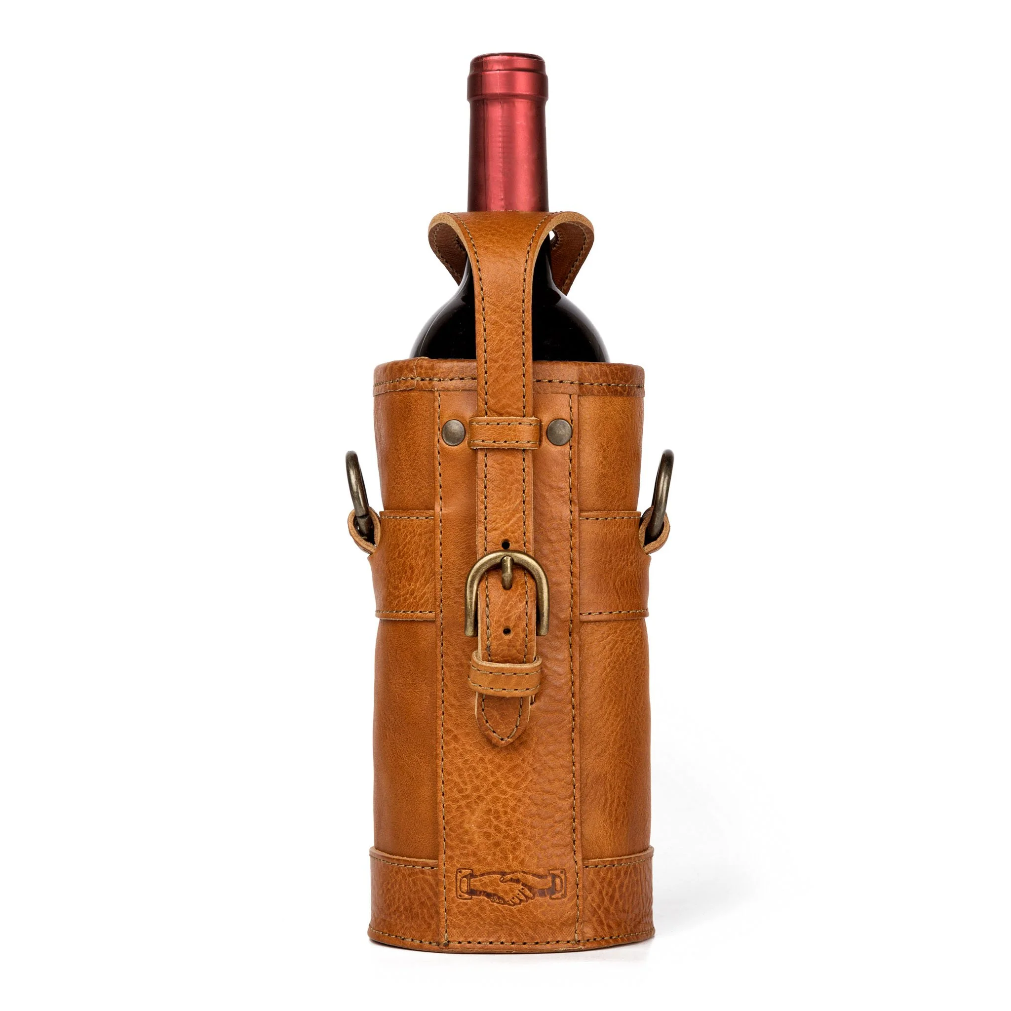 Campaign Leather Wine Tote - Image 7