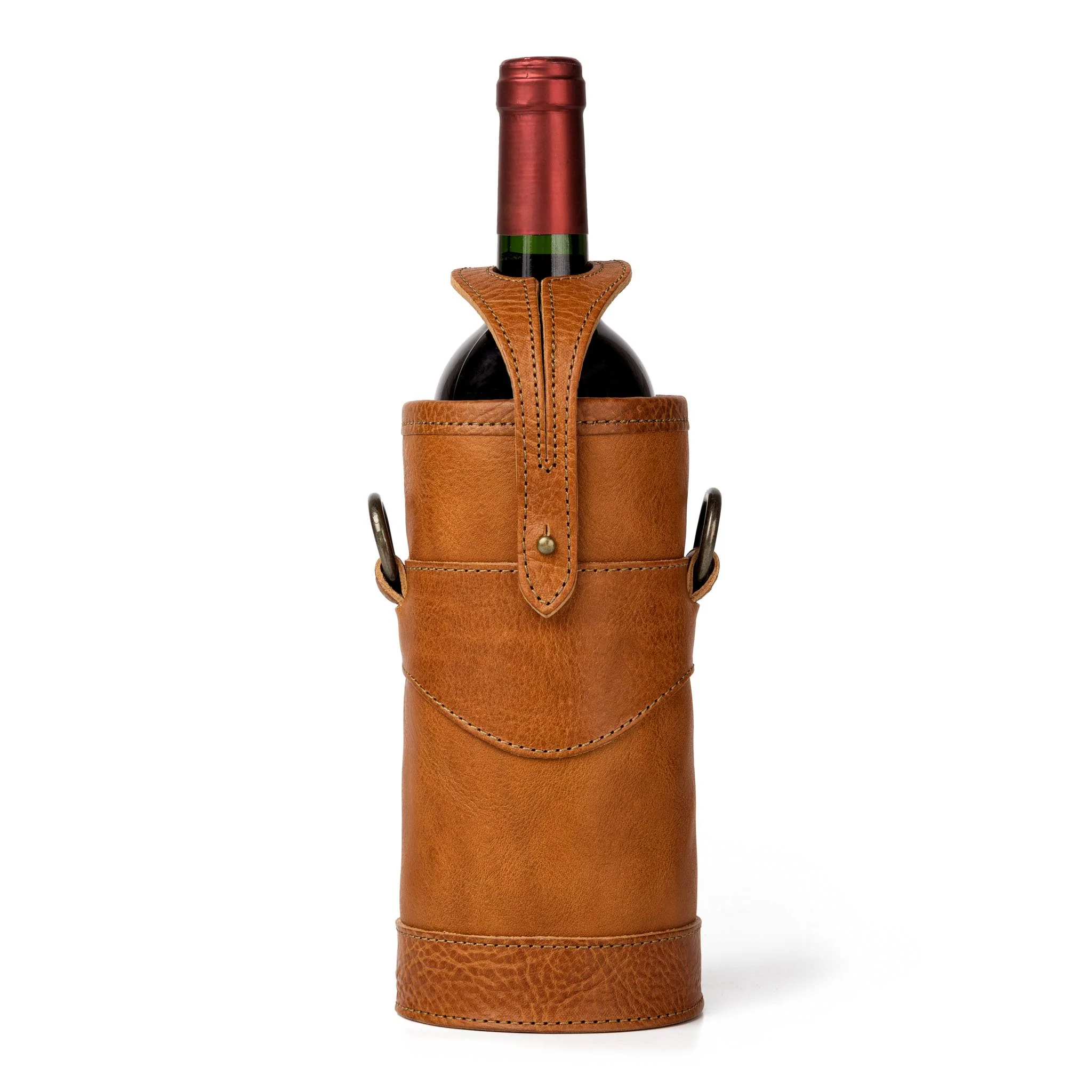 Campaign Leather Wine Tote - Image 9