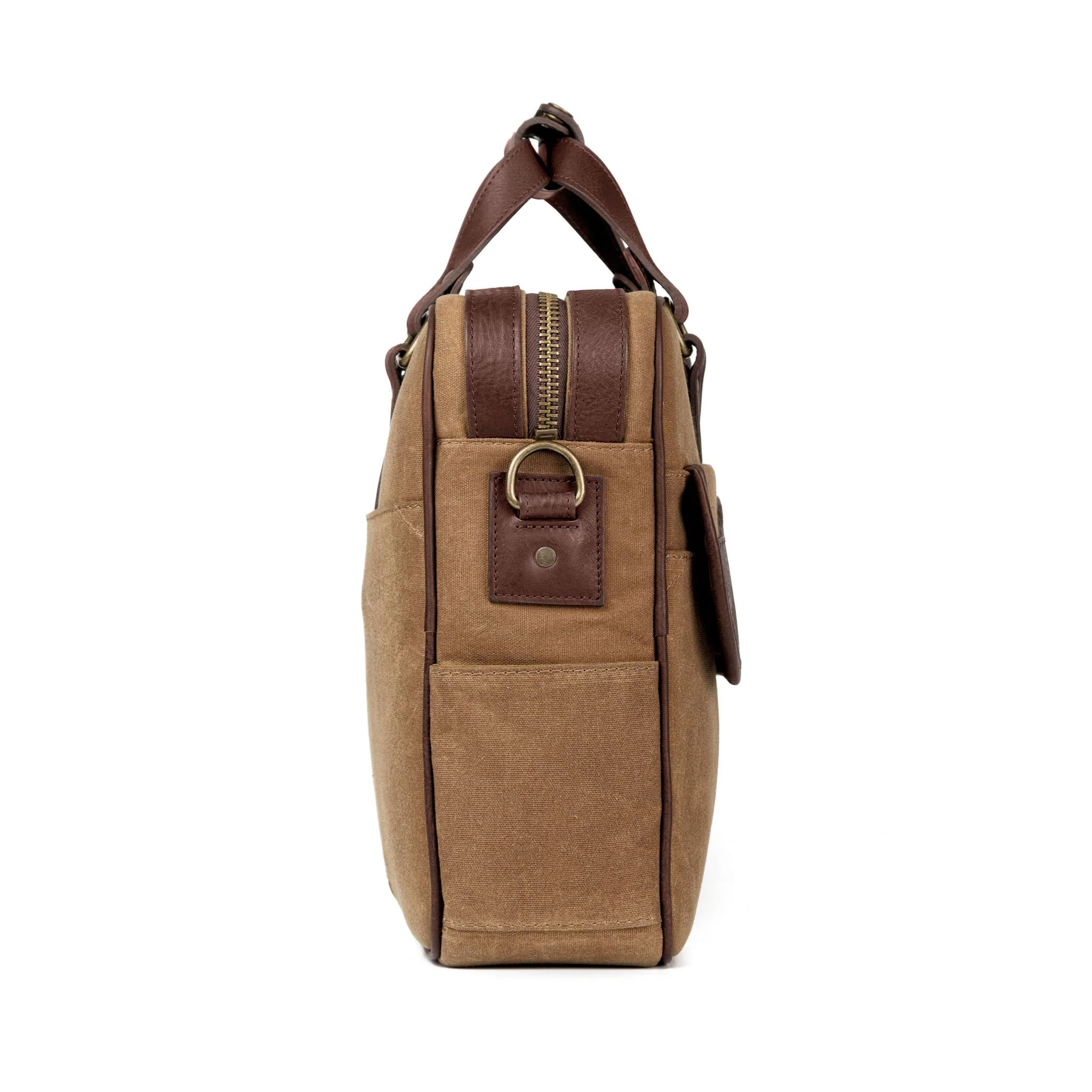 Campaign Waxed Canvas Briefcase - Image 4