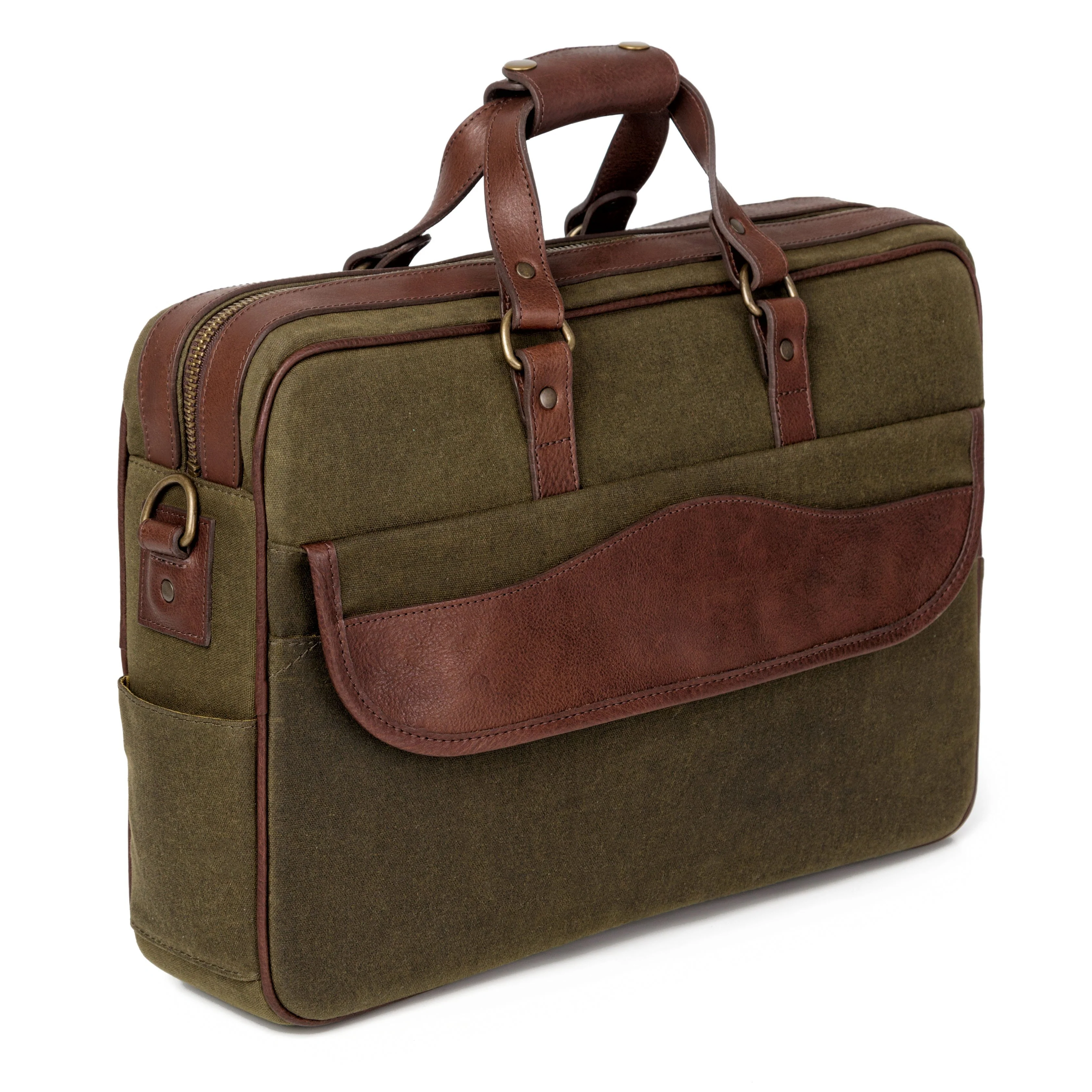 Campaign Waxed Canvas Briefcase - Image 7