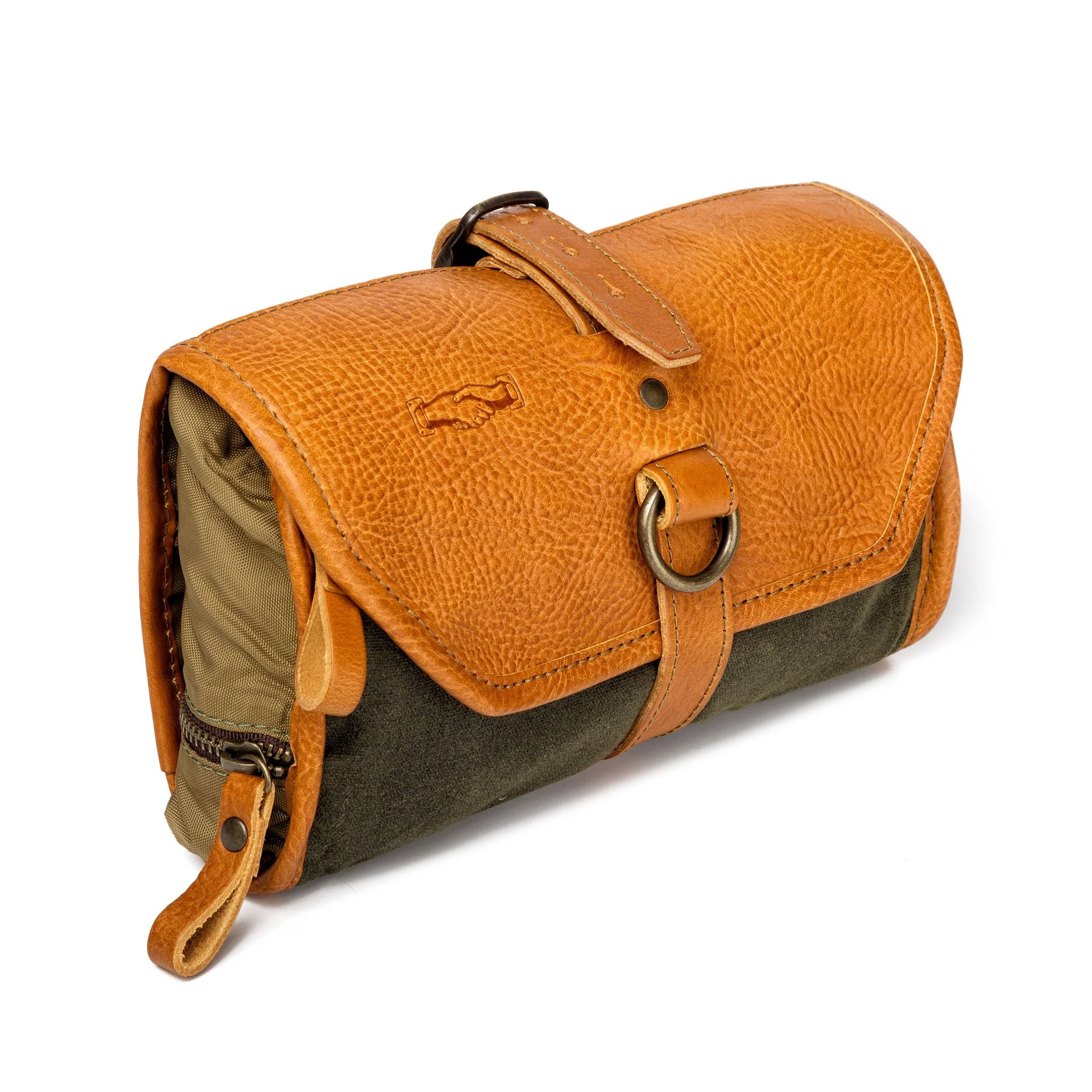 Campaign Waxed Canvas Roll-Up Shave Kit - Image 17