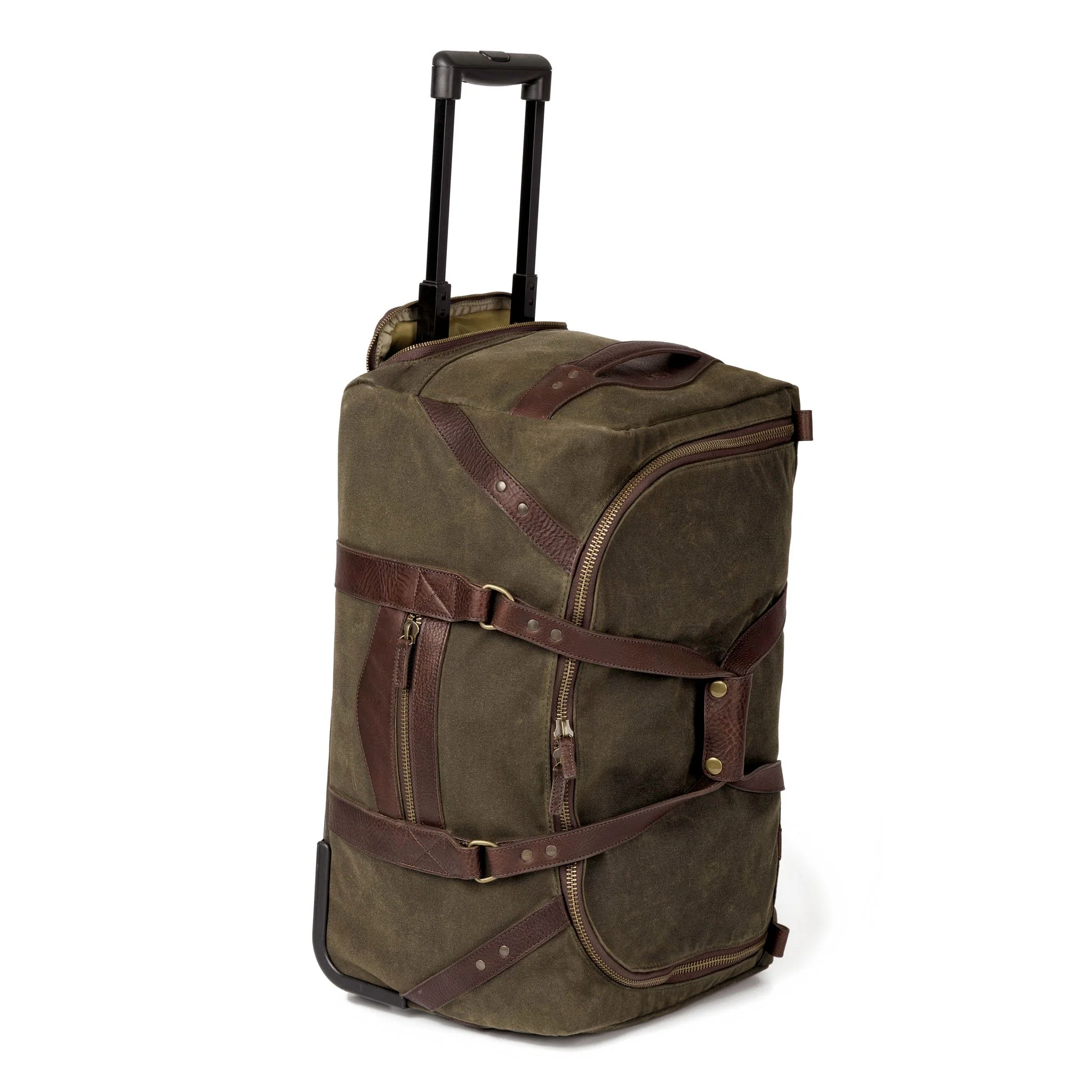 Campaign Waxed Canvas Rolling Carry-On Duffle - Image 3