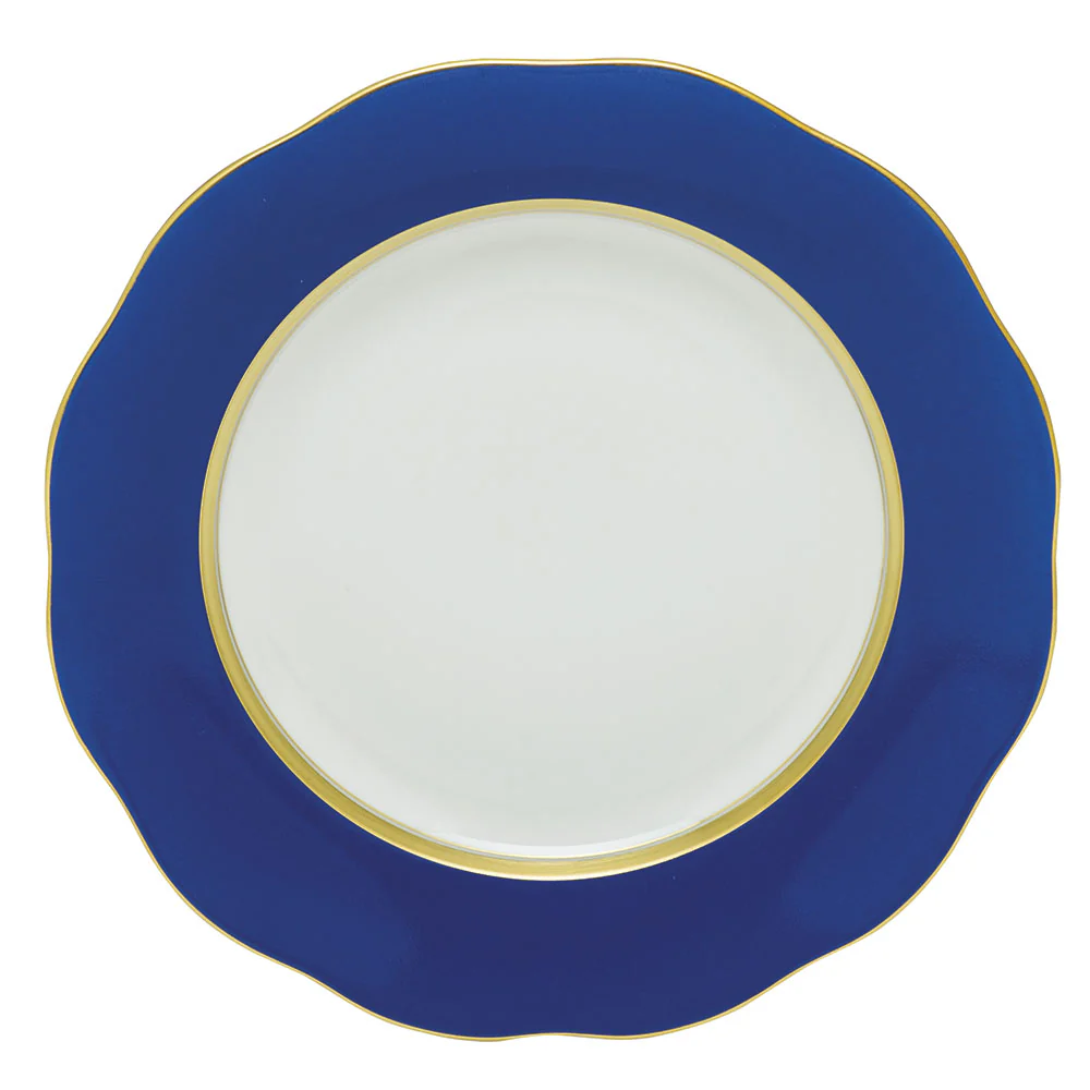 Silk Ribbon Cobalt Blue Dessert Plate 8.25"d - Image 2