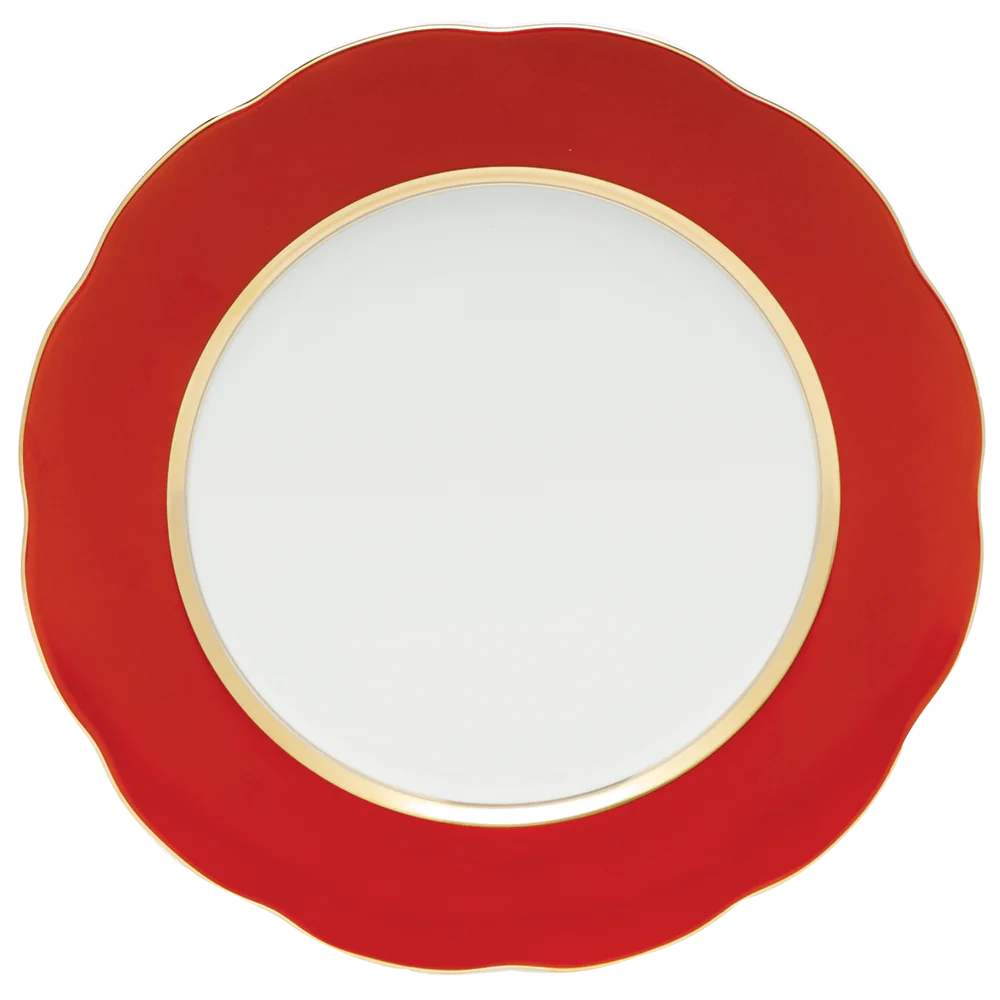 Silk Ribbon Service Plate 11"d - Pumpkin