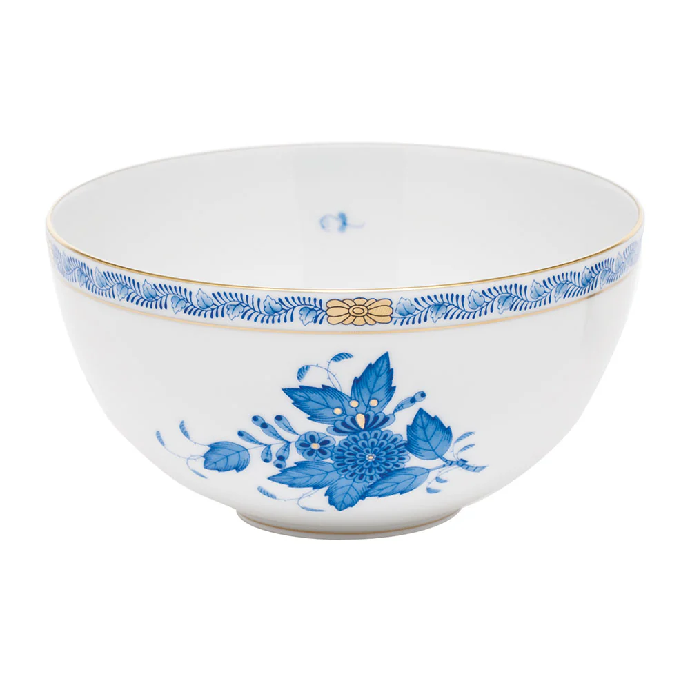 Chinese Bouquet Blue Small Bowl 3"h X 5.75"d