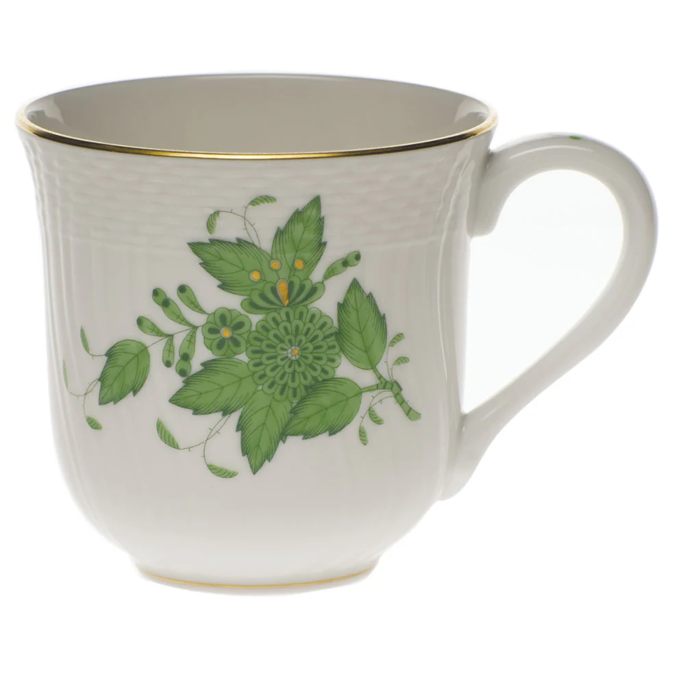 Chinese Bouquet Green Mug  (10 Oz) 3.5"h - Image 2