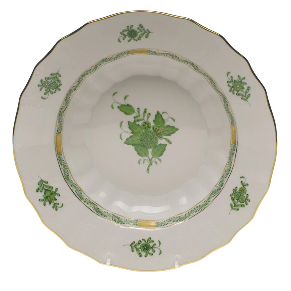 Chinese Bouquet Green Rim Soup  9.5"d
