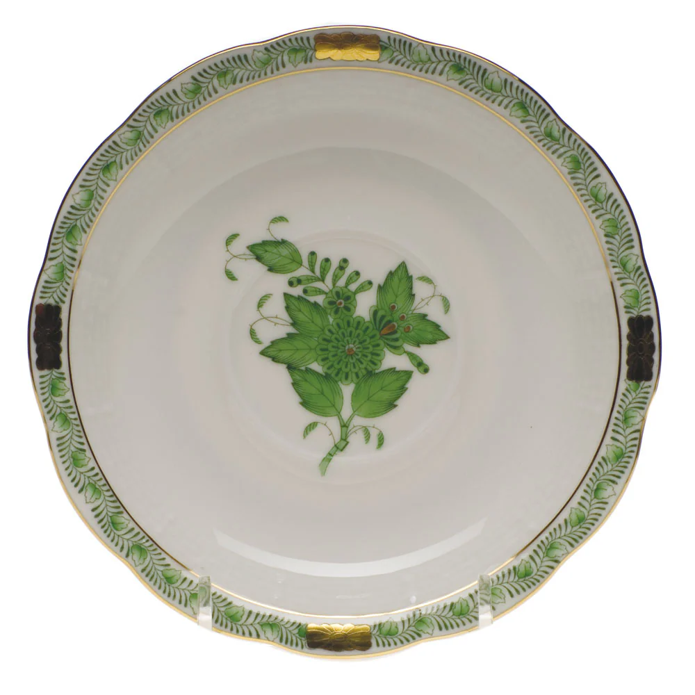 Chinese Bouquet Green Tea Saucer  6"d - Image 2
