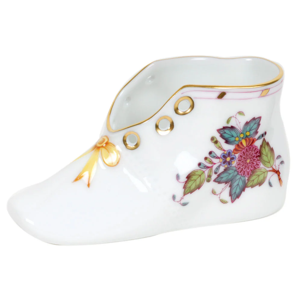 Chinese Bouquet Multicolor Baby Shoe  4.5"l X 2.75"h