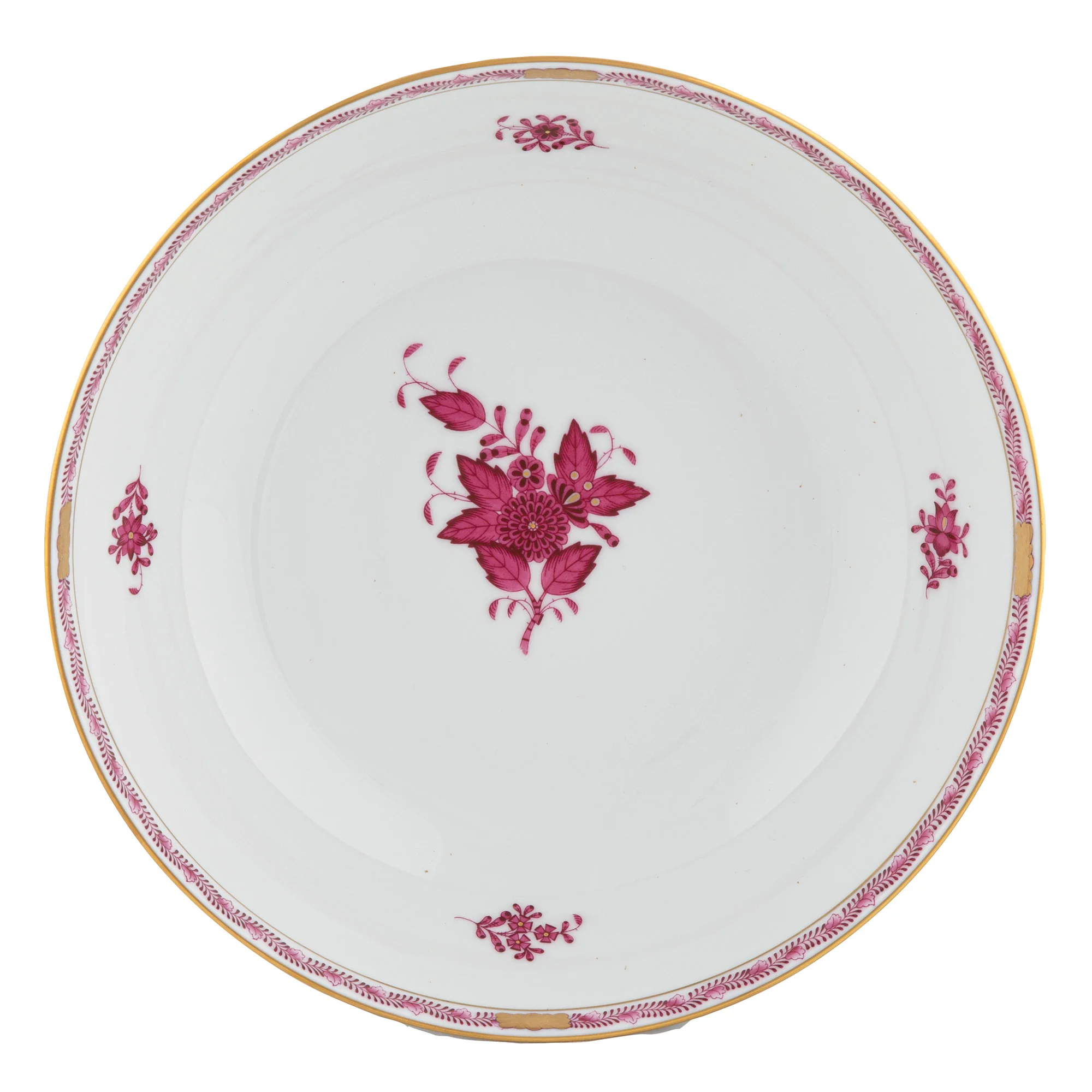 Chinese Bouquet Raspberry Medium Bowl 9.5"d