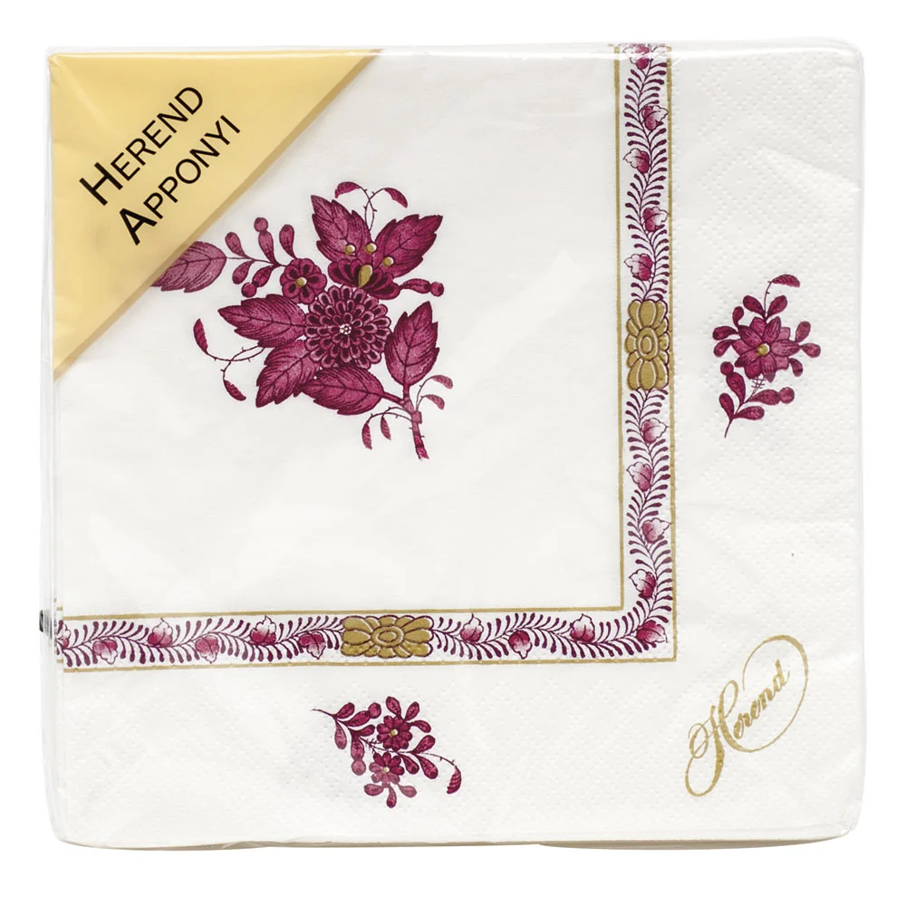 Chinese Bouquet Raspberry Paper Napkins Pack Of 20