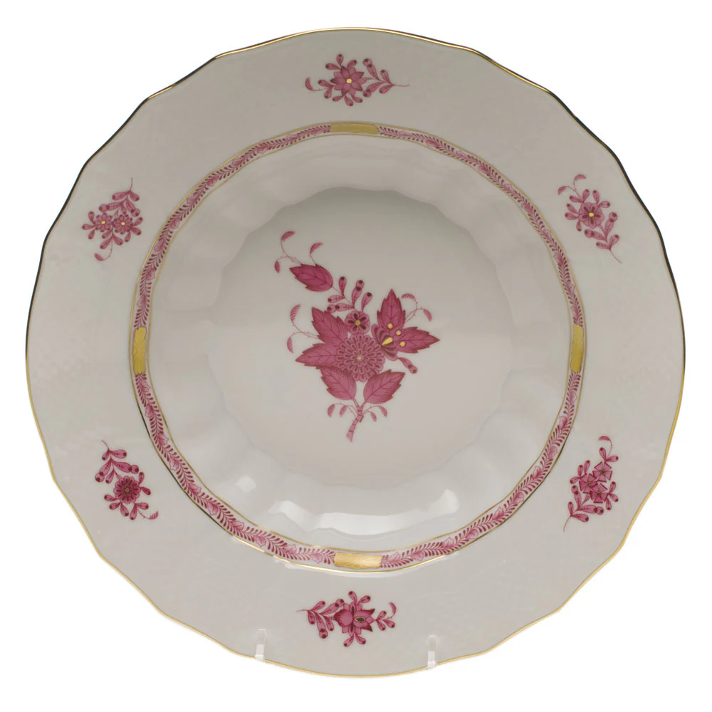 Chinese Bouquet Raspberry Rim Soup  9.5"d