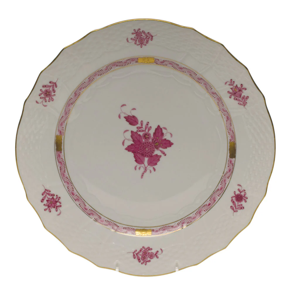 Chinese Bouquet Raspberry Service Plate  11"d - Image 2