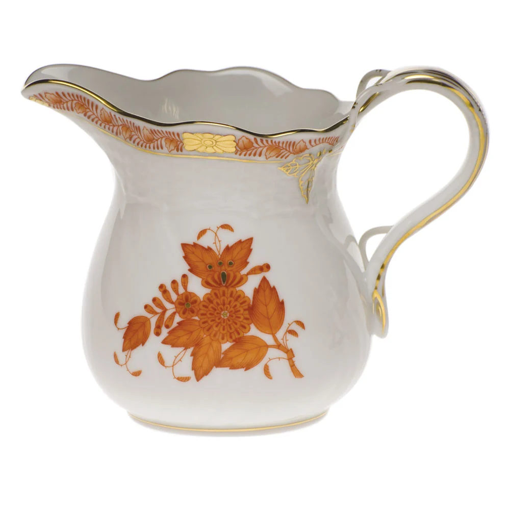 Chinese Bouquet Rust Creamer  (10 Oz) 4"h