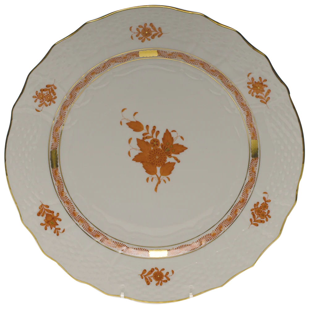 Chinese Bouquet Rust Service Plate  11"d
