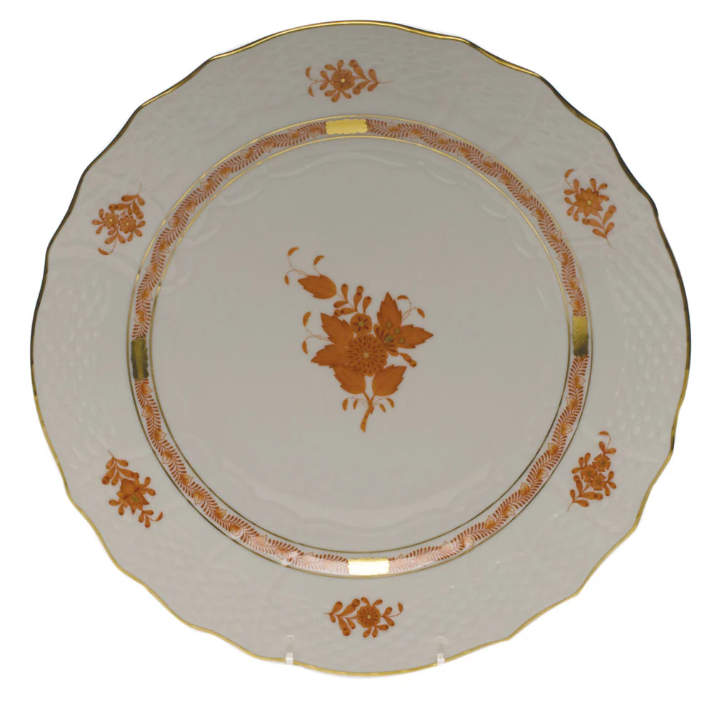 Chinese Bouquet Rust Service Plate  11"d - Image 2