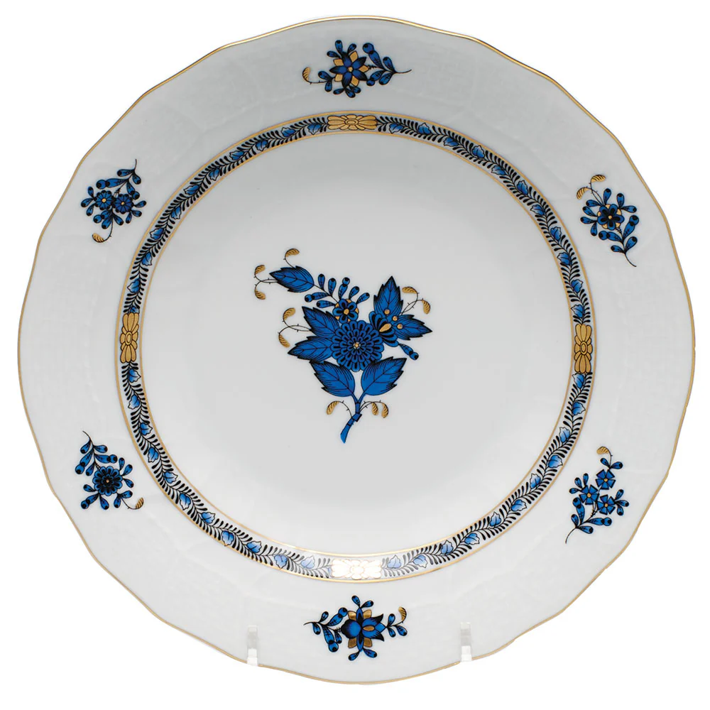Chinese Bouquet Black Sapphire Dessert Plate 8.25"d - Image 2