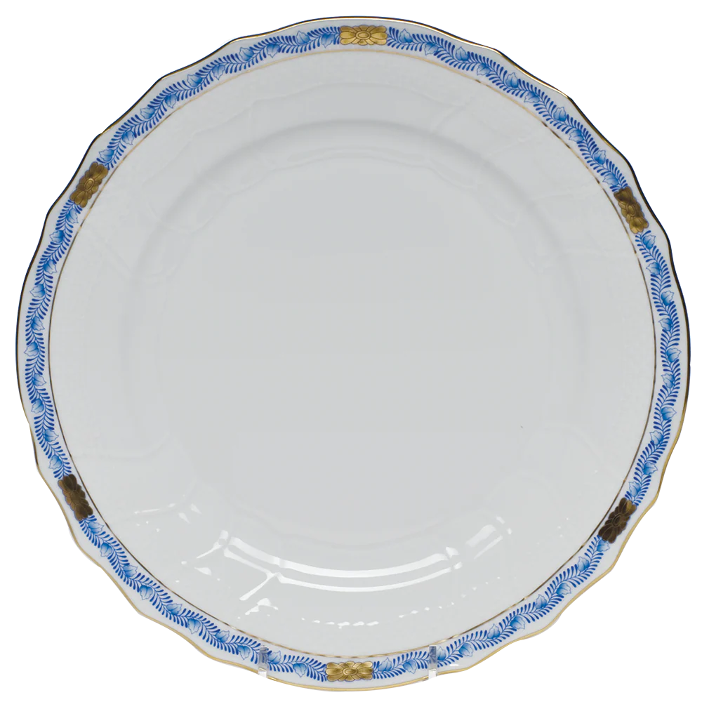 Chinese Bouquet Garland Blue Dinner Plate