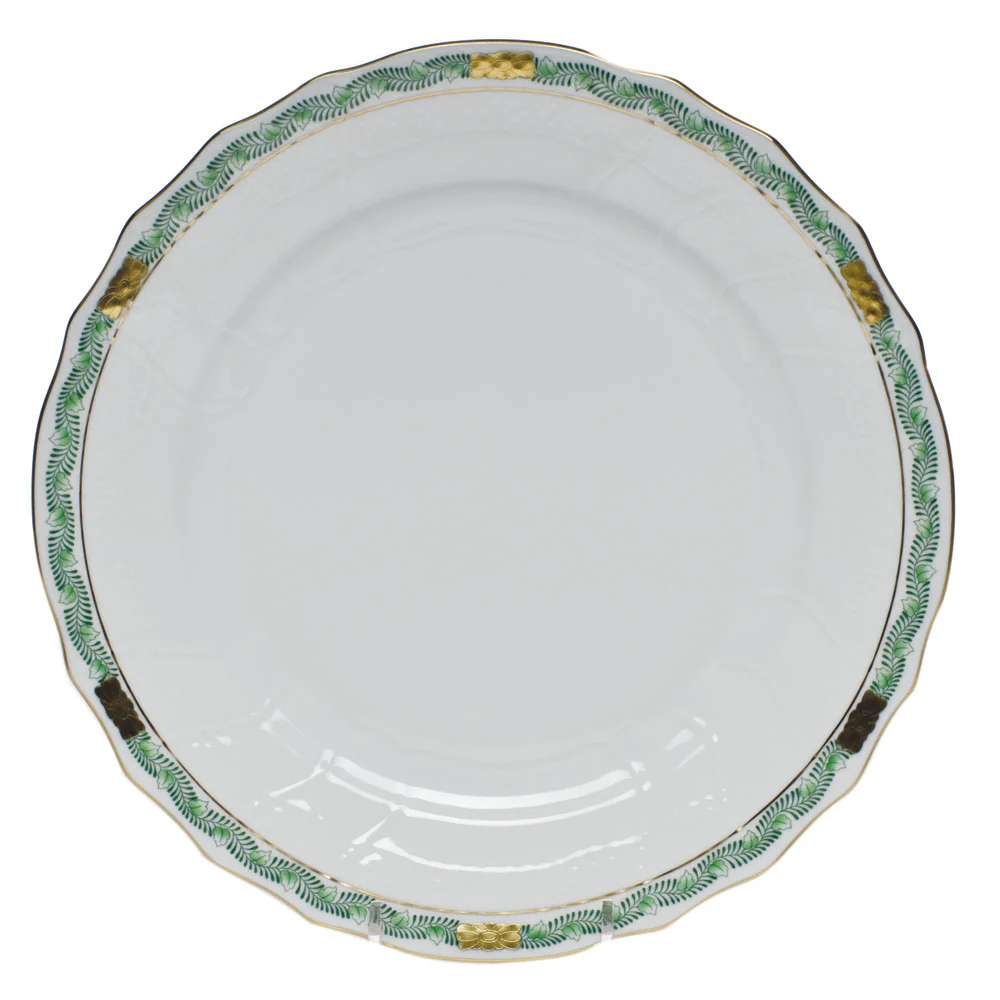 CHINESE BQT GARLAND GREEN DINNER PLATE 10.5"D - Image 2