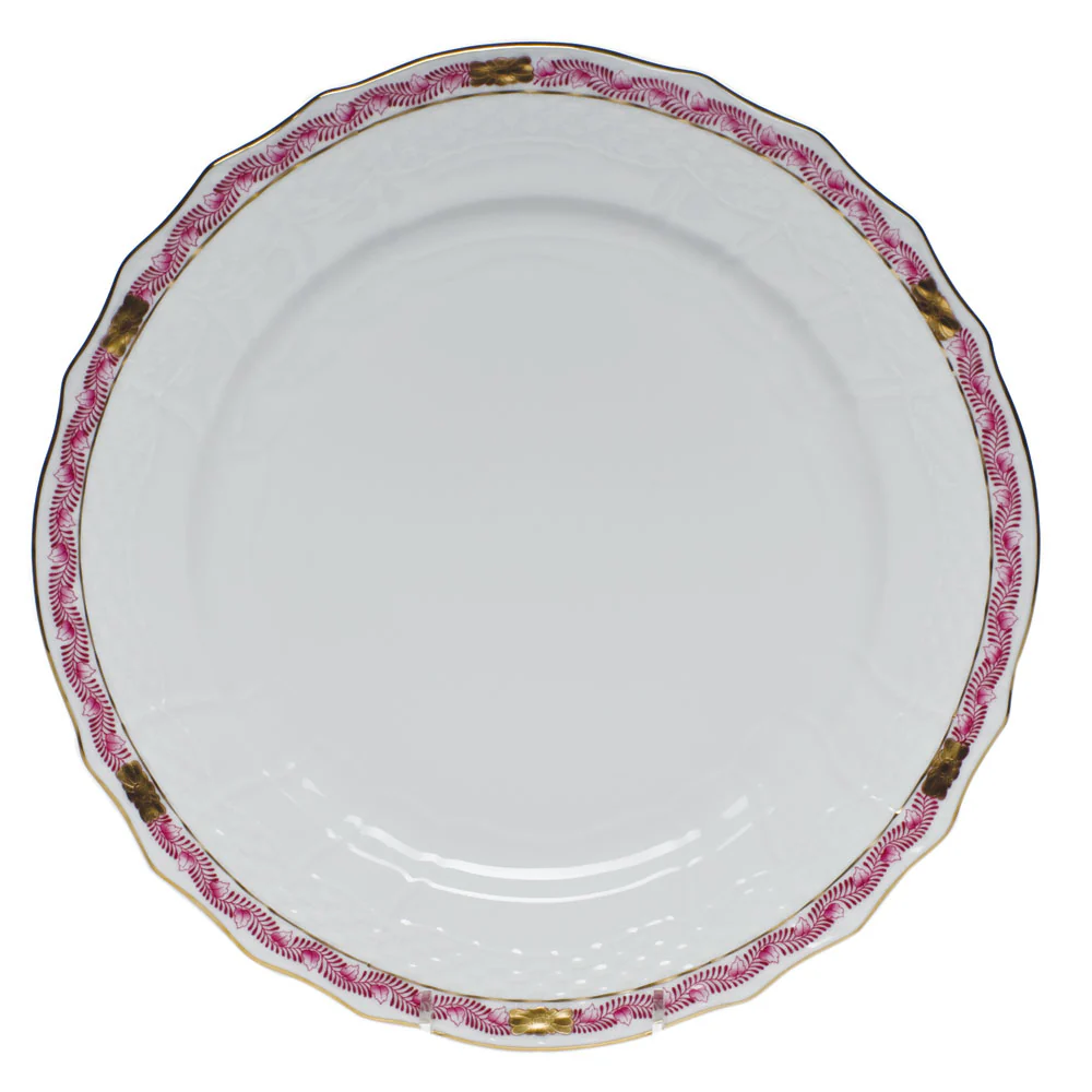 Chinese Bqt Garland Pink Service Plate 11"d - Raspberry - Image 2