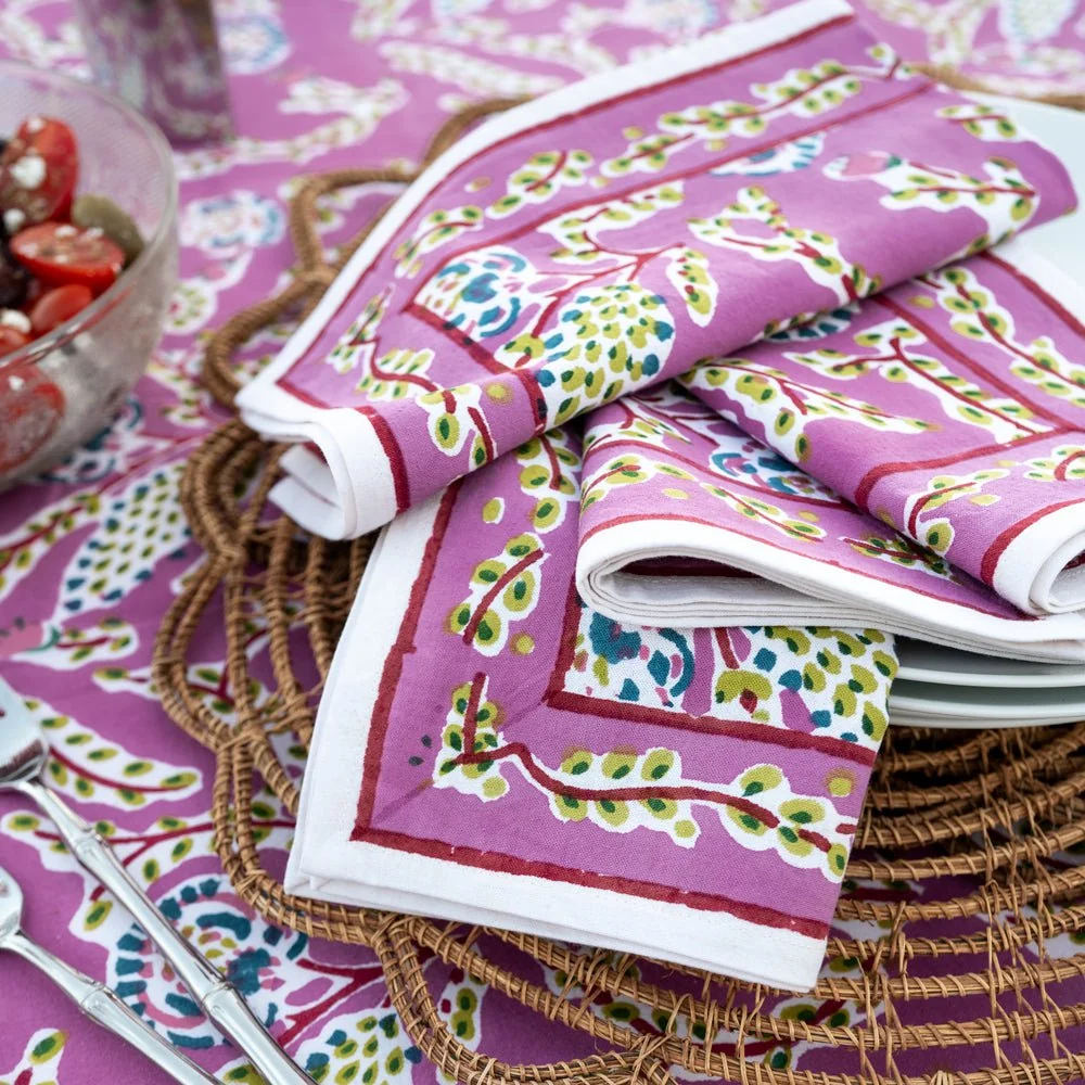 Climbing Dahlia Lilac Napkins | Set of 4 - Image 2
