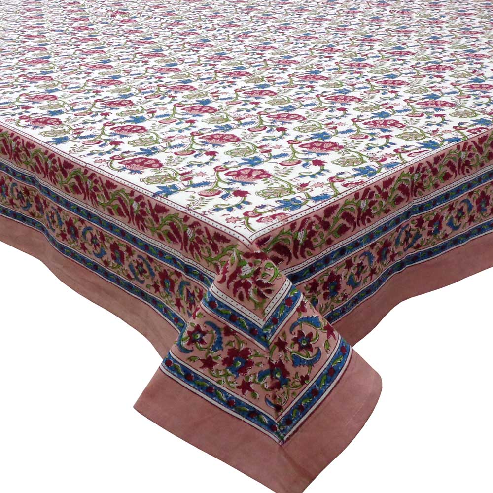Indian Block Print Tablecloth 150x220cm (4-6 seater) - Image 9