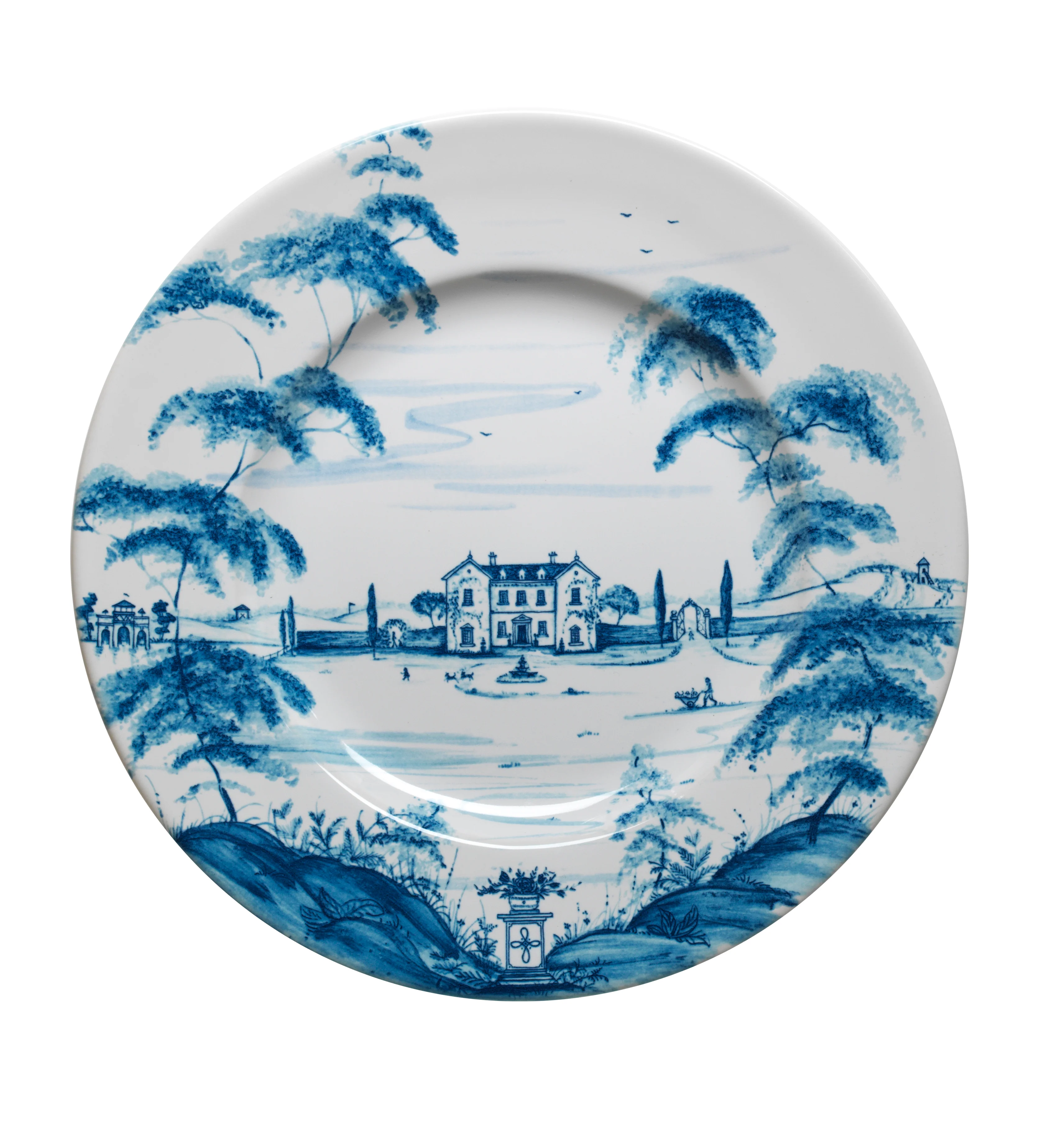 Country Estate Delft Blue Dinner Plate Main House