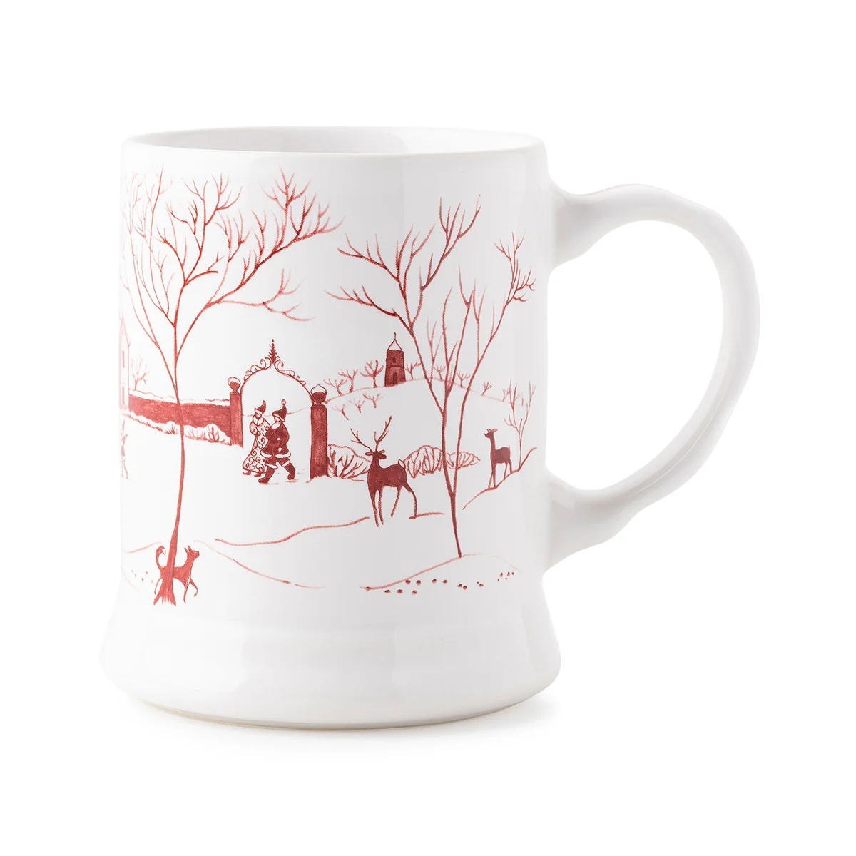 Country Estate Winter Frolic Ruby "Mr. & Mrs. Claus" Mug