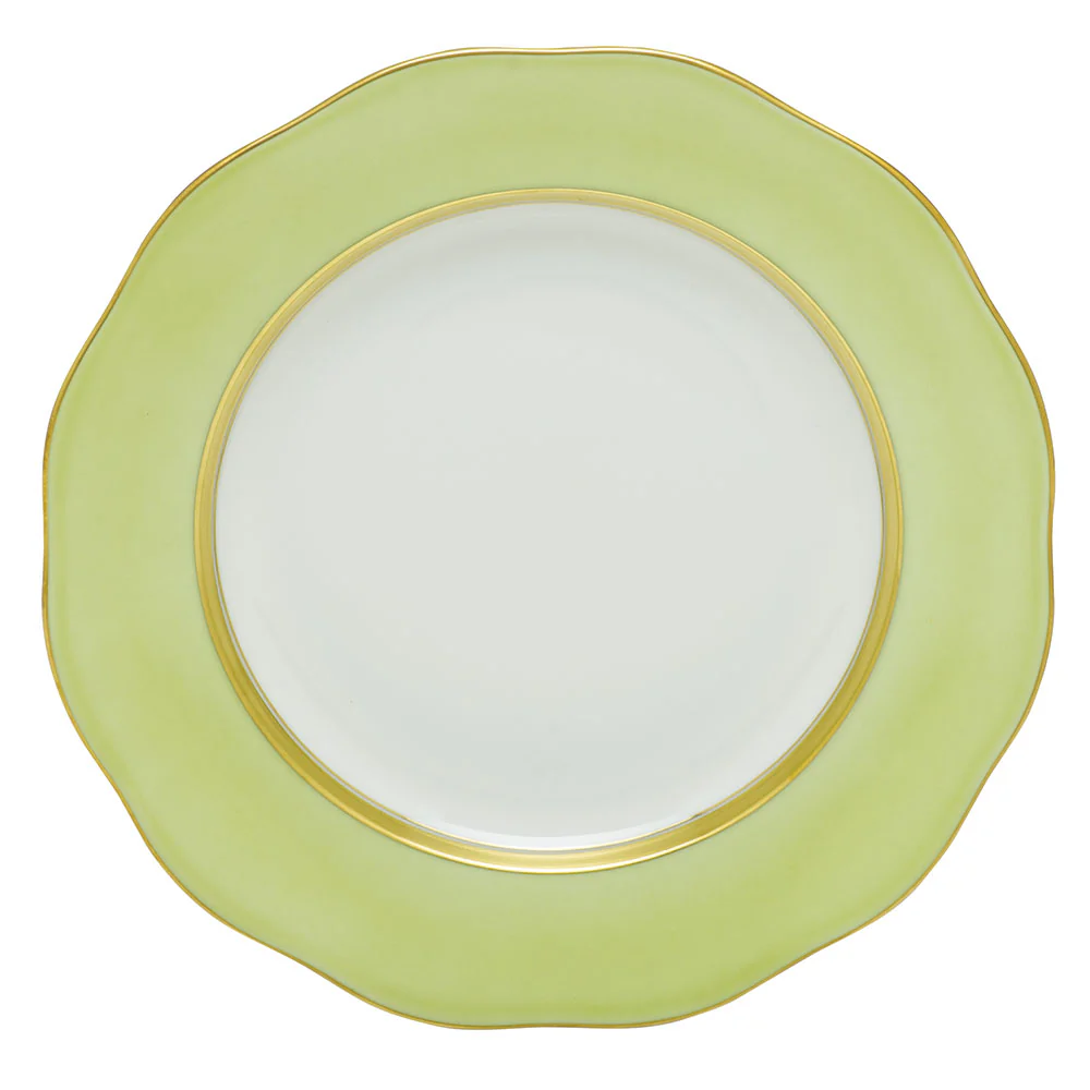 Silk Ribbon Dessert Plate 8.25"d - Lime - Image 2