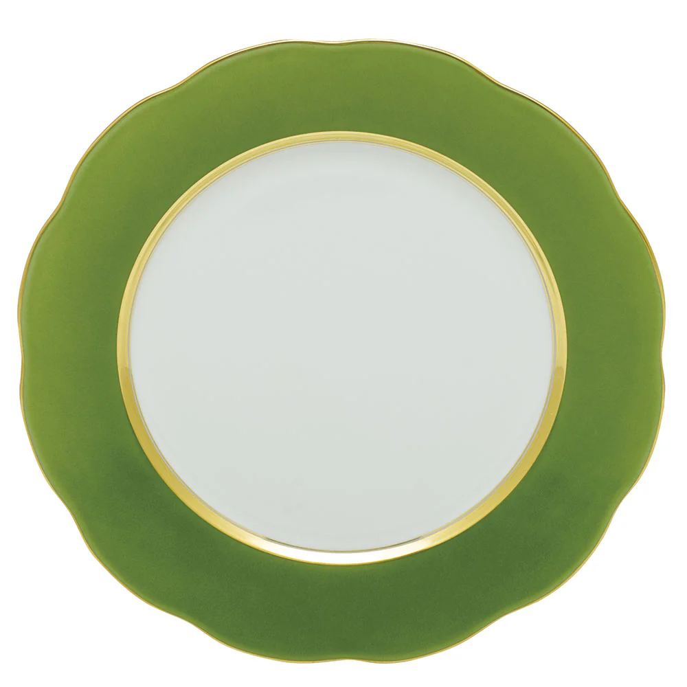 Silk Ribbon Service Plate 11"d - Fern - Image 2