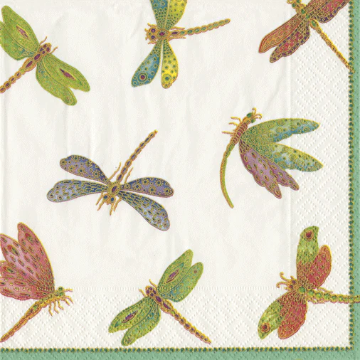Dragonflies Paper Cocktail Napkin