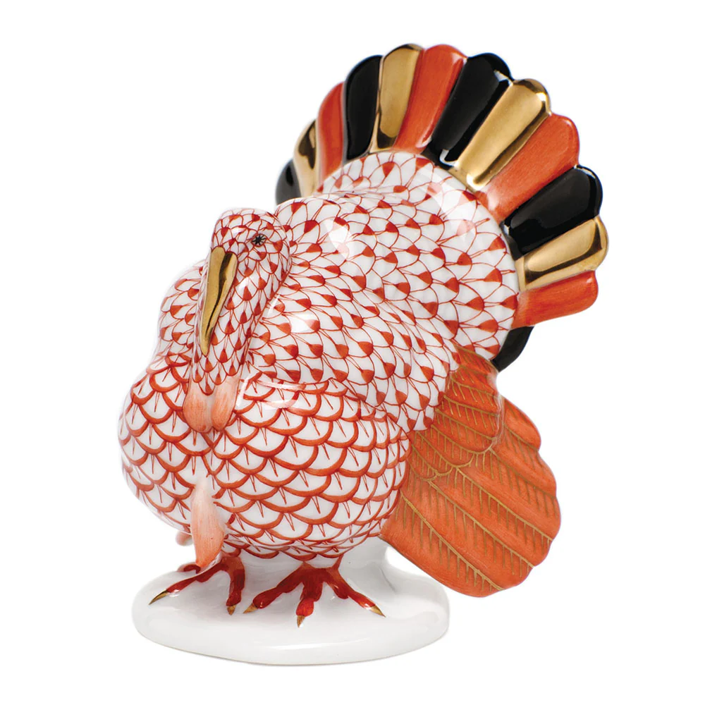 Tom Turkey 2.5"l X 3.25"h Rust