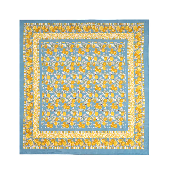 French Tablecloth Citron Bleu and Yellow - Image 2