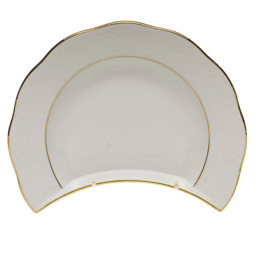 Golden Edge Crescent Salad  7.25"l X 5"w