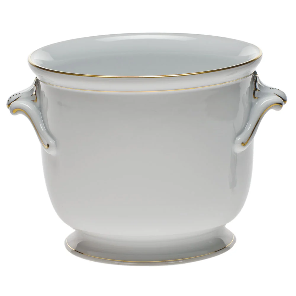 Golden Edge Medium Cachepot 6.5"h X 7.75"d