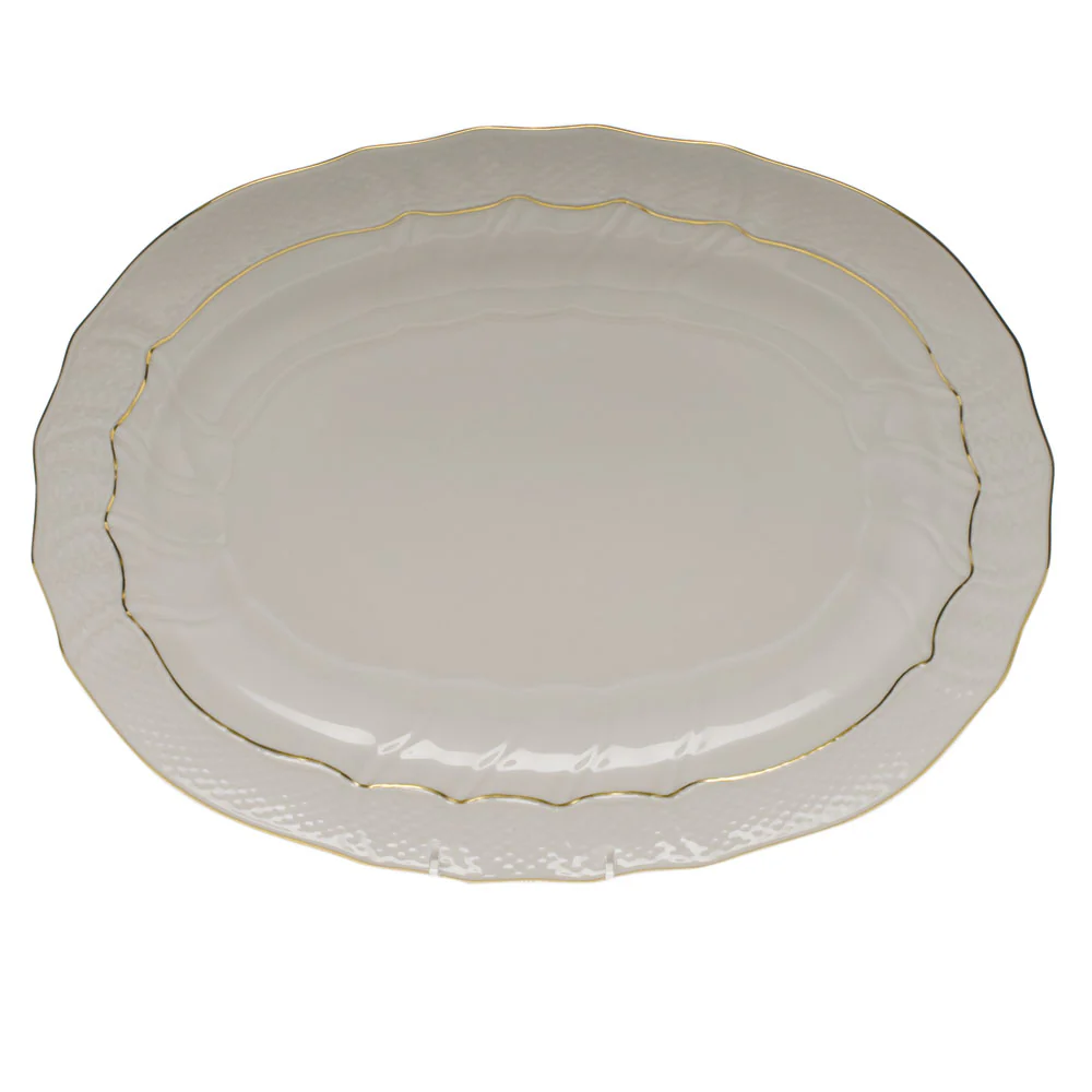 Golden Edge Platter  15"l X 11.5"w