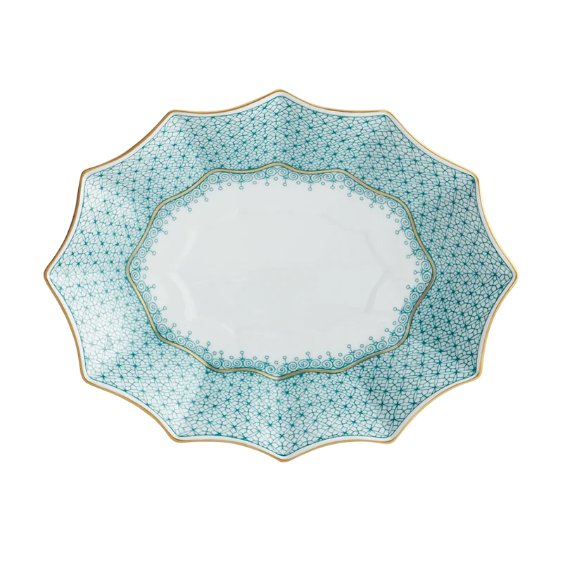 Green Lace 12-Sided Tray - Sm.