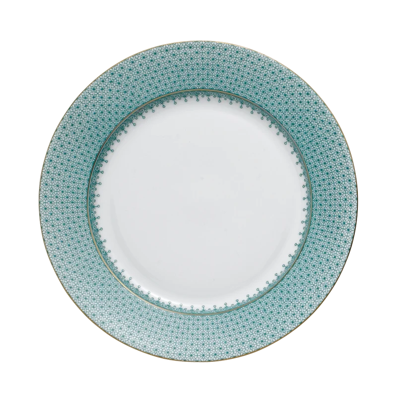 Green Lace Dessert Plate