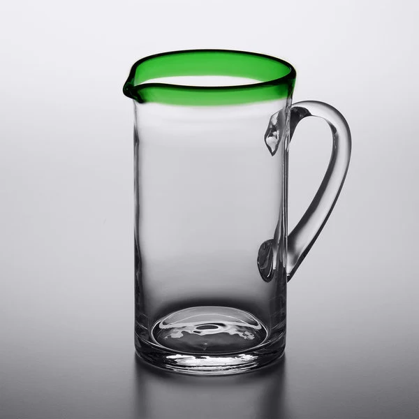 Green Rimmed Margarita Pitcher