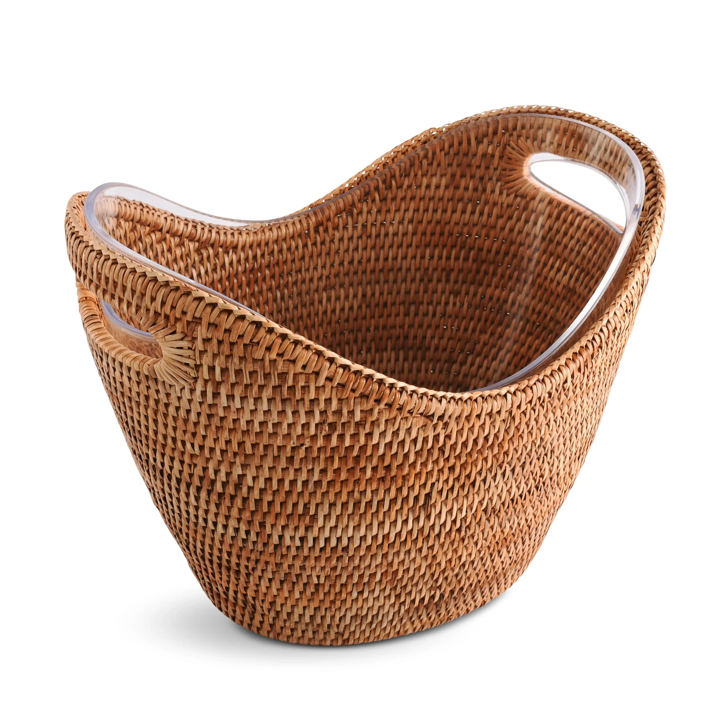 Hand Woven Wicker Rattan Champagne/Ice Tub - Image 2