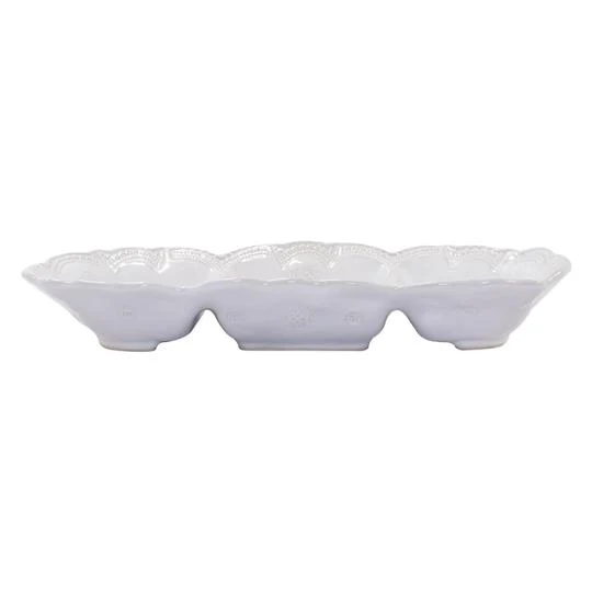 Incanto Stone White Lace Medium Three-Part Server