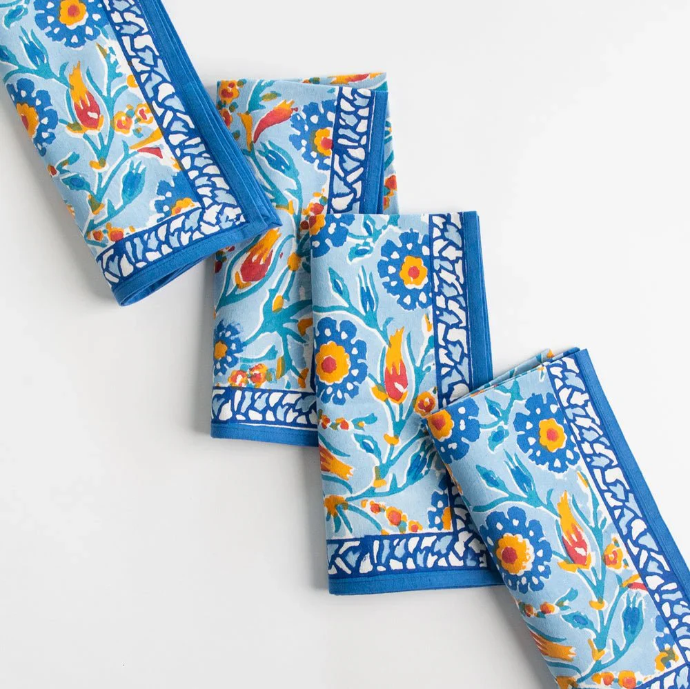 Iznik Blue Napkin | Set of 4 - Image 4