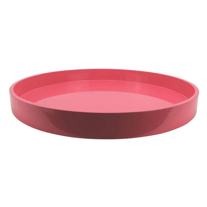 Straight Sided Lacquered Round Tray - Large - Image 2