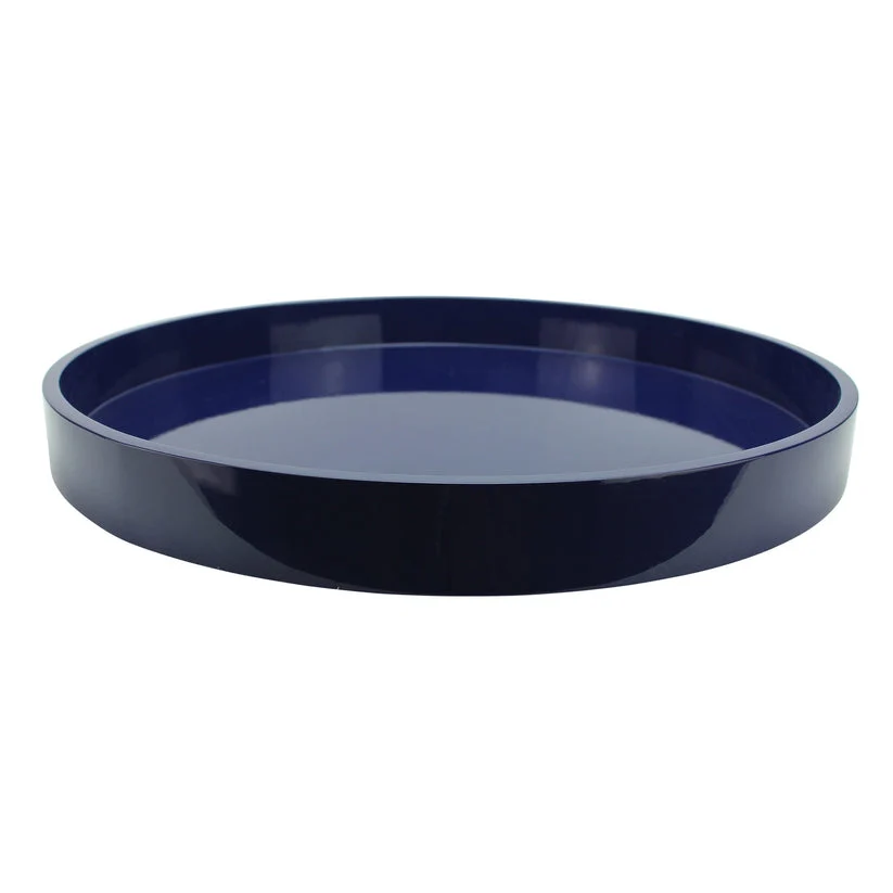 Straight Sided Lacquered Round Tray - Large - Image 3